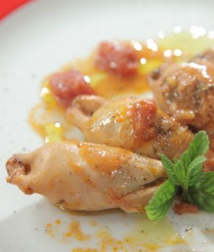 Calamari stuffed with Rice & Pine Nuts