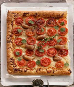 Haloumi-Tomato Puff Pastry Tart