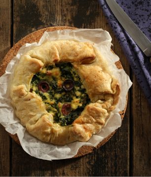 Spinach Tart with Kalamata Olives