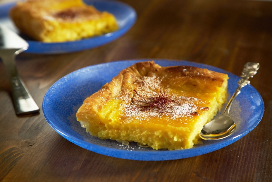 Milk Pie with Semolina Custard from Northern Greece