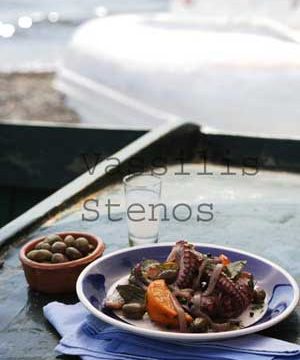 Octopus, Oranges, Olives, and Ouzo are delicious