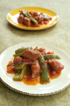 Sausage and Peppers, Volos Style / Spetzofai