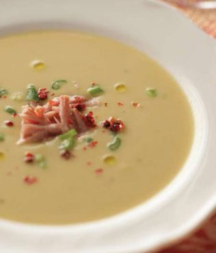 Fava Soup with Cured Pork