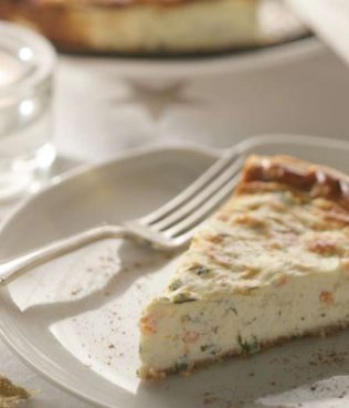 Greek Yogurt Cheesecake with Smoked Trout