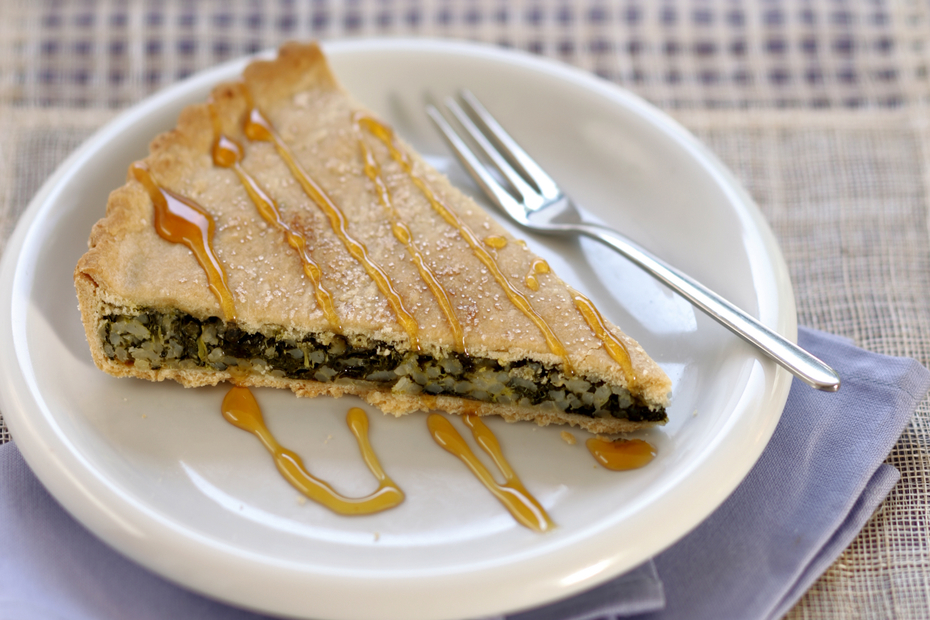 In the Cyclades, sweet greens filo pies are a regional specialty.