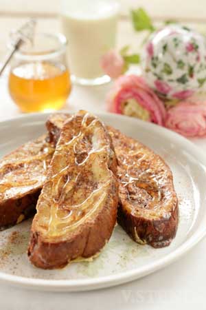 French toast made with Greek Easter bread