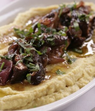 Split Pea Puree with Shiitakes