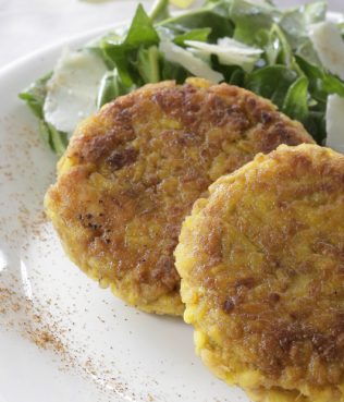 Saffron-Leek Pilafi Fritters