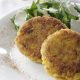 Leek and rice patties with saffron