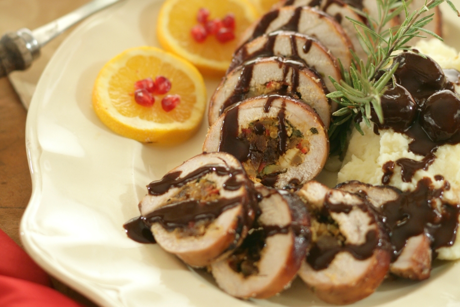 Turkey Roulade Greek-Style