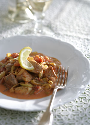 Naoussa Style Braised Pork with Leeks