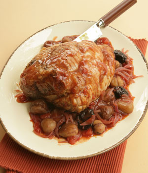 Macedonian Pork Roast with Chestnuts & Prunes
