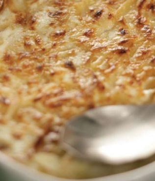 Potatoes au Gratin with Greek Cheeses