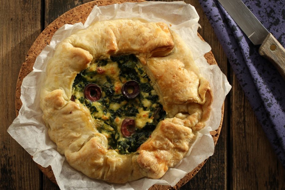 Spinach Tart with Kalamata Olives