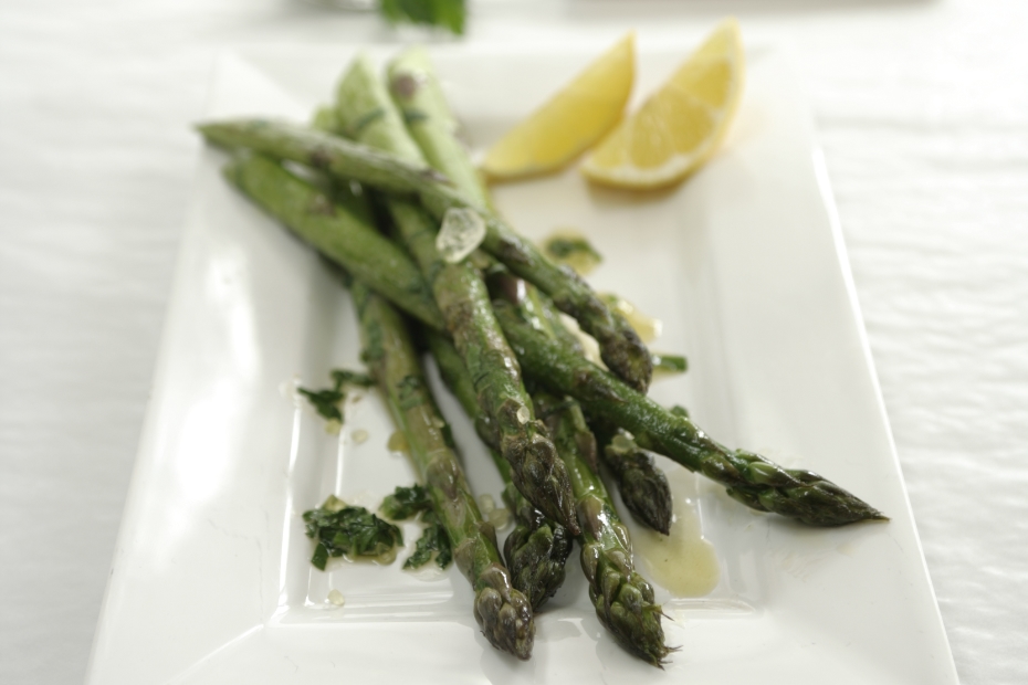 Asparagus with Mastiha Oil and Feta