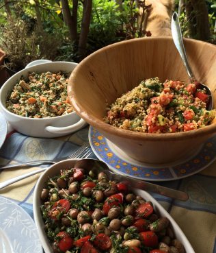 Three-Salad Greek Lunch, Great Nutrition!