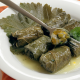 grape leaves stuffed with pumpkim, rice, and herbs