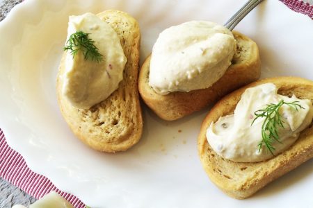 The Greek meze spread, taramosalata