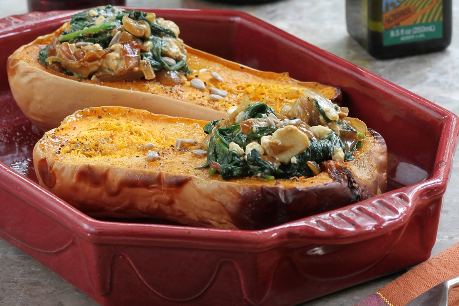 Butternut Squash Filled with Spanakopita