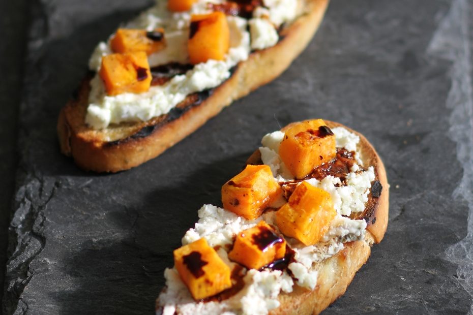 Roasted Pumpkin on Toast with Whipped Feta