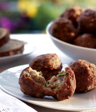 Corfu Style Stuffed Meatballs with a Touch of Curry