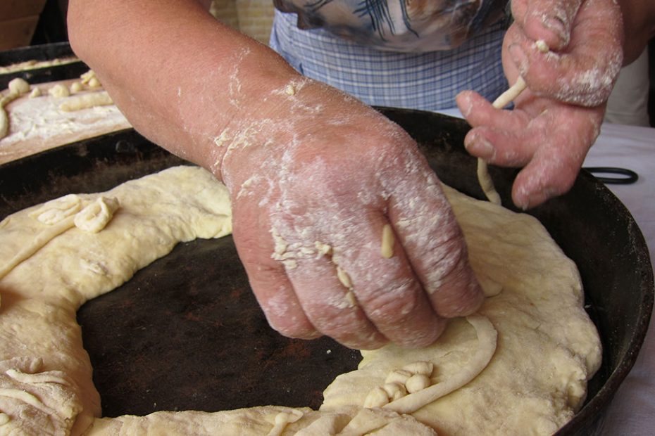 Sculpted bread on Crete.