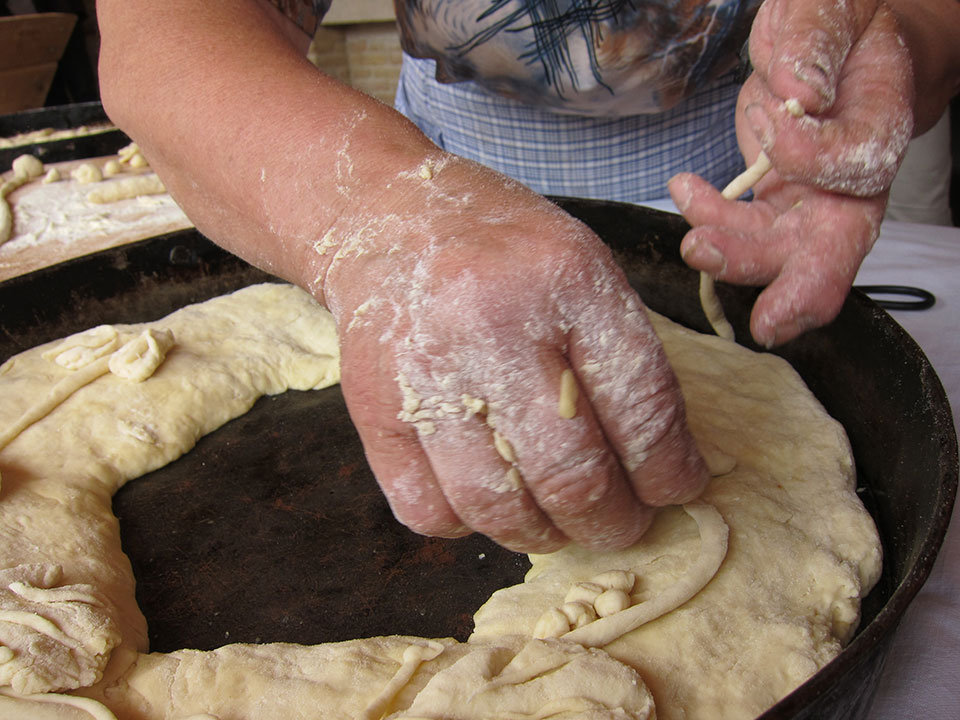 Sculpted bread on Crete.