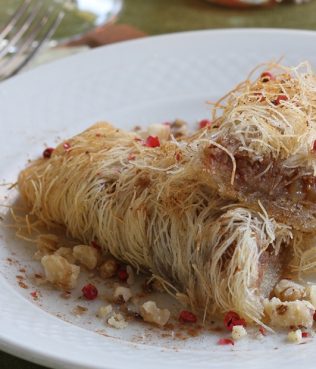 Ginger-Spiced Persimmon Nut Kataifi Rolls