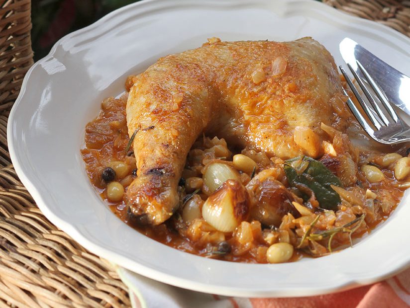 Ikaria style Chicken Braised in Wine, Stifado