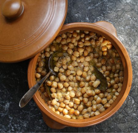Chick Peas baked in clay