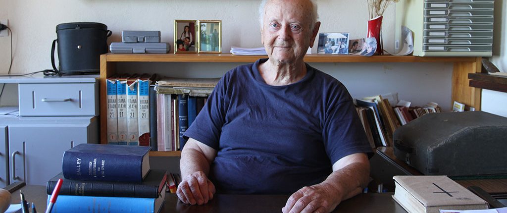 My 91-year-old father-in-law, blessed with good genes and a diminishing pension.