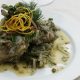 Lamb or goat braised with wild greens and served with egg-lemon avgolemono sauce