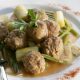 Leeks, Celery and Meatballs in an easy, luscious stew