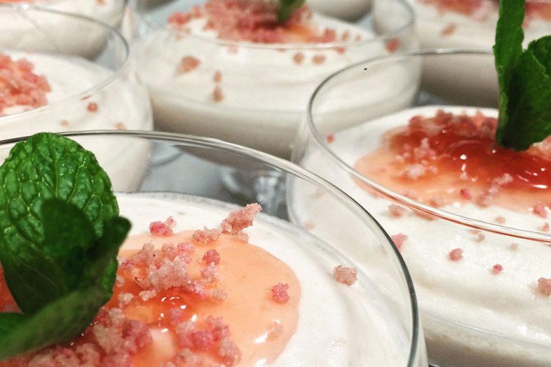 Greek Yogurt Mousse with Rose Petal Jam Greek Food Greek Cooking