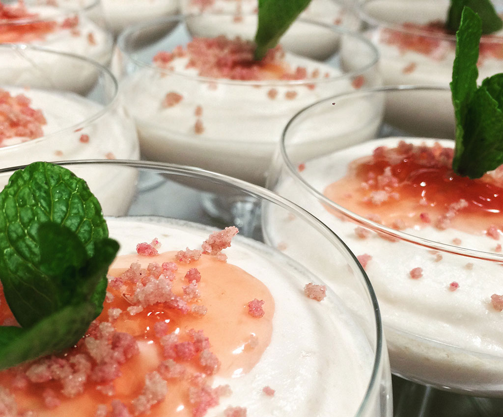 Greek Yogurt Mousse with Rose Petal Jam Mediterranean Diet, Healthy Greek & Blue Zone Ikaria