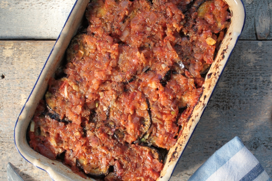 Traditional Ikarian Soufico Preparation - Layered Vegetables and Olive Oil