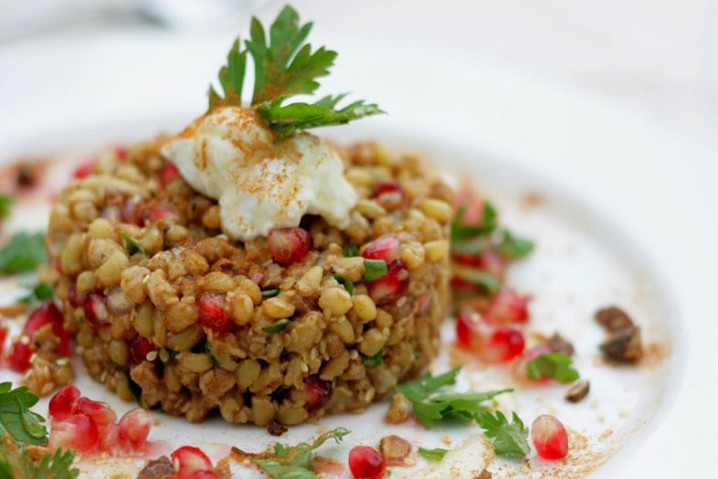 Buckwheat Salad or Pilaf with Pomegranate & Spices Mediterranean Diet