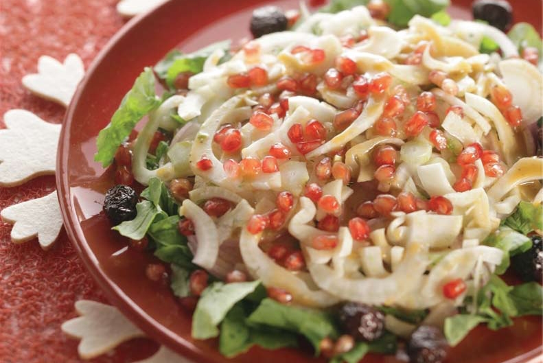 Arugula Salad with Cretan rusks, tomatoes and pomegranate