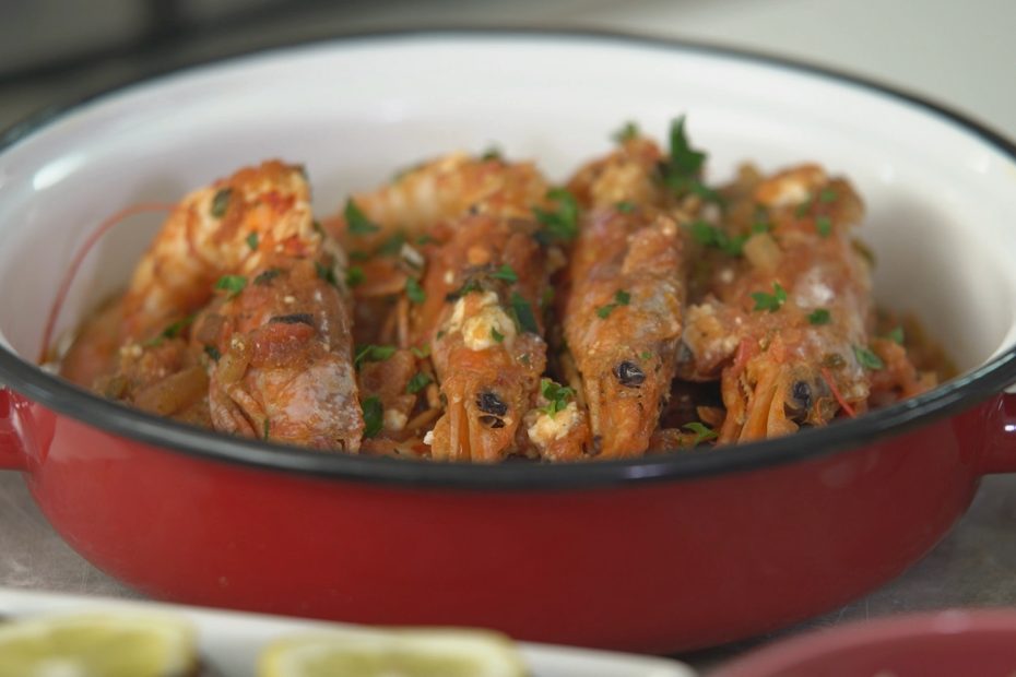 Shrimp Saganaki
