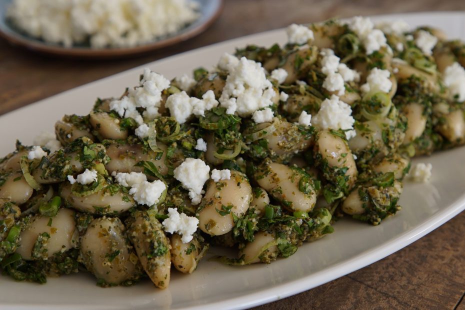 Giant Beans with Pesto