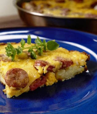 Froutalia Omelet With Sausages And Potatoes from Andros