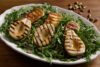 Arugula Salad with Grilled Pears and Grilled Haloumi