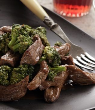 Stir-Fry Beef & Broccoli with Ouzo, Honey & Lemon