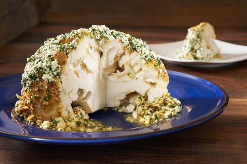 Whole Roasted Cauliflower with Feta and Greek Honey Mediterranean