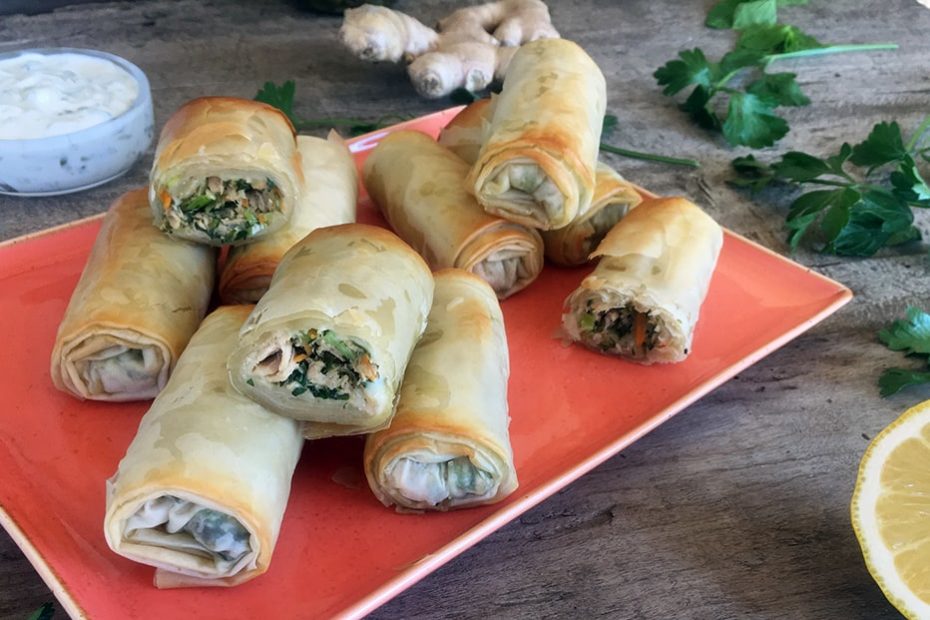 Baked Vegetable Spring Rolls With Filo Pastry • Recipes and Places