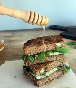 Grilled Cheese with Arugula & Greek Honey