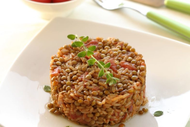 LentilRice Pilaf from the Dodecanese Mediterranean Diet, Healthy