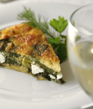 Sorrel and Cornmeal Pie (Aradopita)