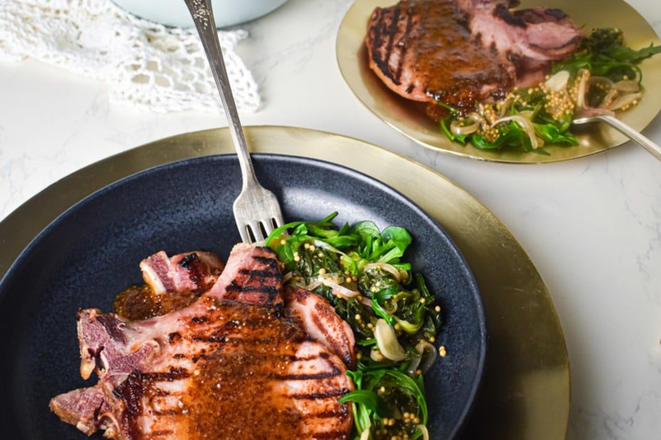 Bone-In Pork Chops and Mustard-Shallot Sauce Recipe
