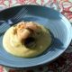 Greek recipe for shrimps with lava puree